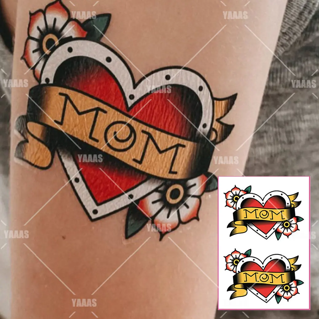 Autocollant de Tatouage Temporaire Parfait, Imperméable, Coeur Rouge,  Amour, ixdes Mères, Meilleure Maman, Enfants, Faux Tatouages, Enfant, Bébé,  Accessoire de Photographie - AliExpress, image size:1037x1037