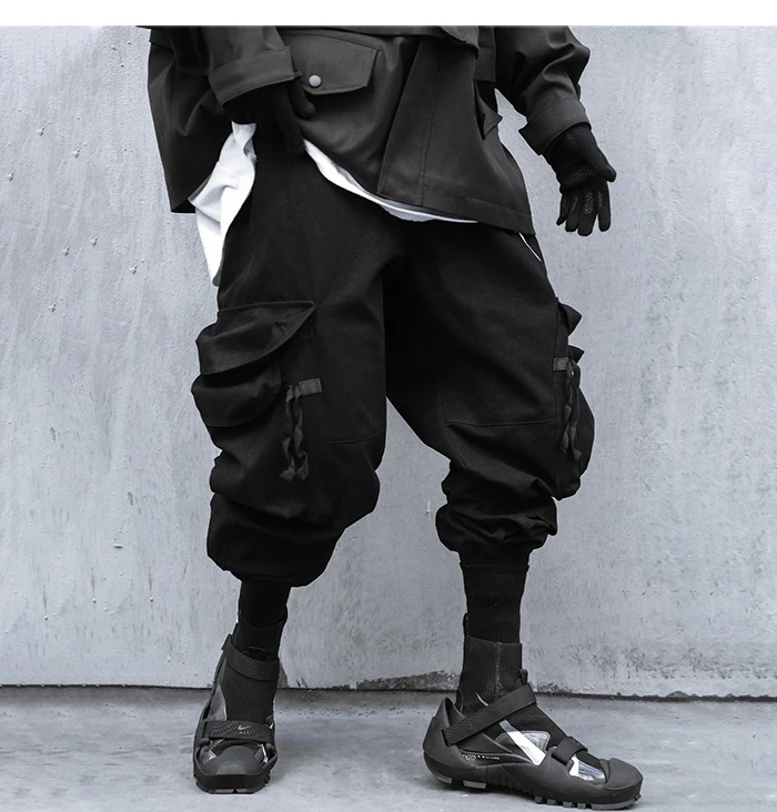 11 BYBB'S DARK Men Joggers Techwear Cargo Sweatpants Hip Hop Multi-Pocket Casual Loose Trousers Pants Black Streetwear 2022SS green cargo pants