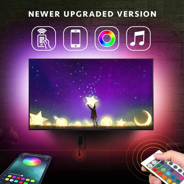 컬러 RGB 5050 LED 스트립 블루투스 테이프 장식, 방 LED 10m 15m 20m 30m PC TV 백라이트 네온 LED 조명은 스마트 기기와 호환되며 음악 동기화와 타이밍 기능을 제공하는 고품질 LED 조명