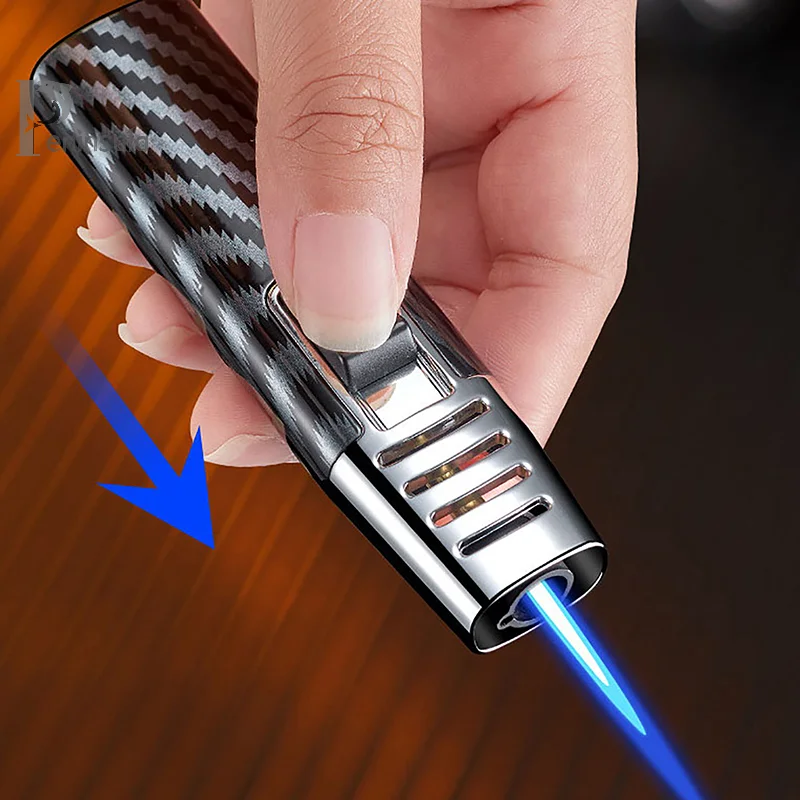 Windproof Metal Gas Torch Lighter Portable Cigar Lighter Powerful Turbo Inflatable Butane Jet Flame Kitchen BBQ Ignition,bbq lighter,butane gas lighter