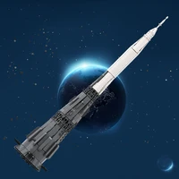 1:110 Scale Soviet N1 Moon Rocket Launch Vehicle Building Block Kit Outer Space Explore Rocket Brick Model Science Toy Gift 1
