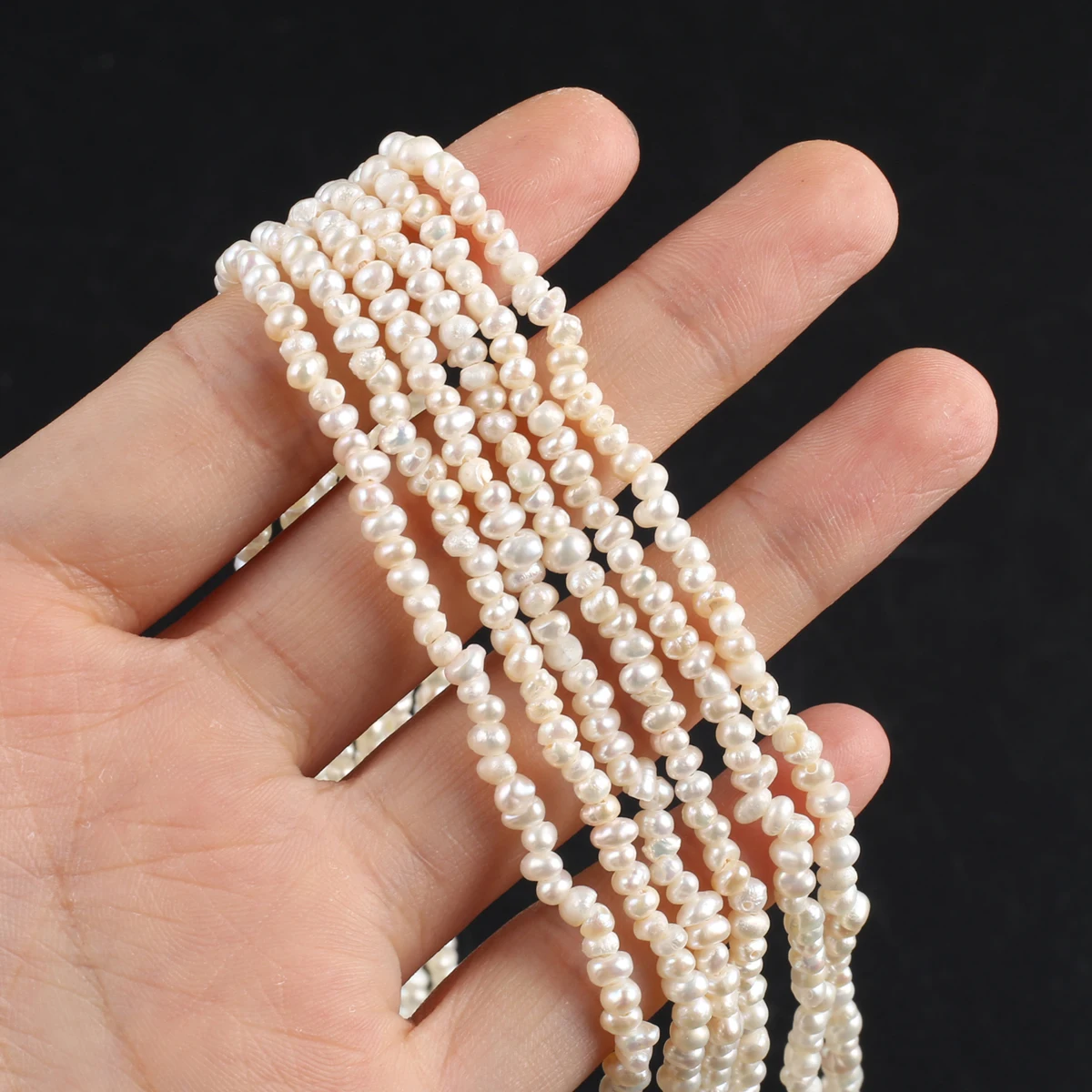 100% Natural Freshwater Pearl Irregular Beads for Jewelry Making DIY Bracelet Necklace Accessories size 2-3/3-4mm