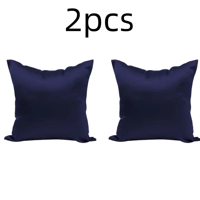 Luxurious Satin Pillow Cover - Smooth Solid Design, Home Decor Accent