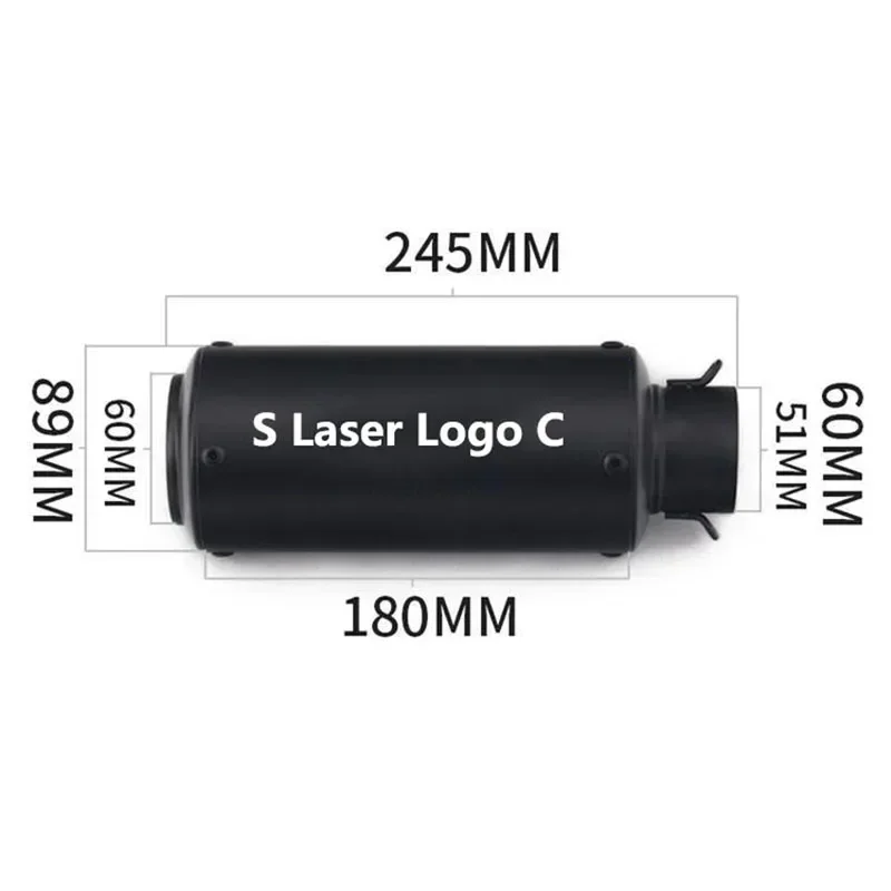 범용 탄소 섬유 오토바이 배기 파이프, 레이싱 오토바이 GP 프로젝트 개조 부품, 51mm, 60mm sc
