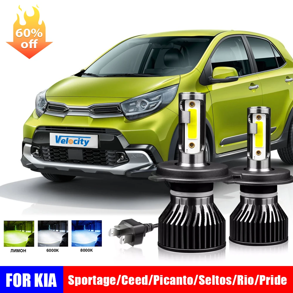 H4LEDCarHeadlightBulb12VLightsForKiaSportageCeedPicanto