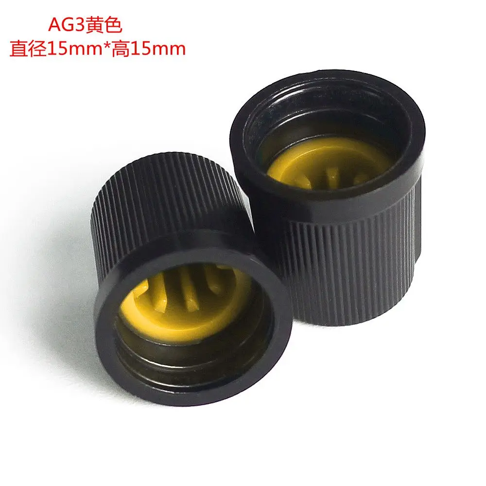 10pcs AG3 Switch Hat Cap WH148 RV09 EC11 Plastic Rotary Switch Knob 15*17mm Shaft 6MM Potentiometer Power Amplifier