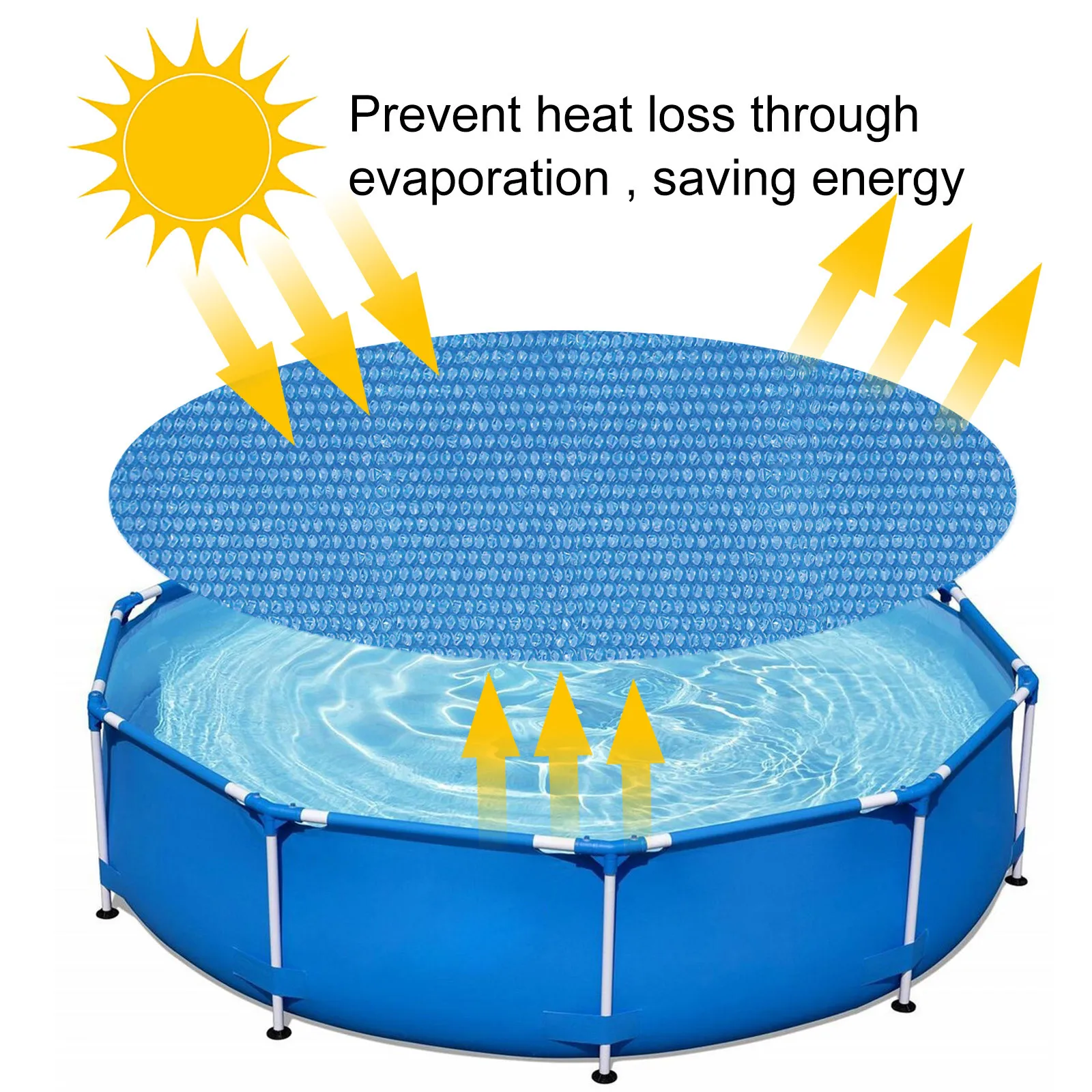 Round Pool Cover Waterproof Dustproof Sun Protection Mat for Swimming