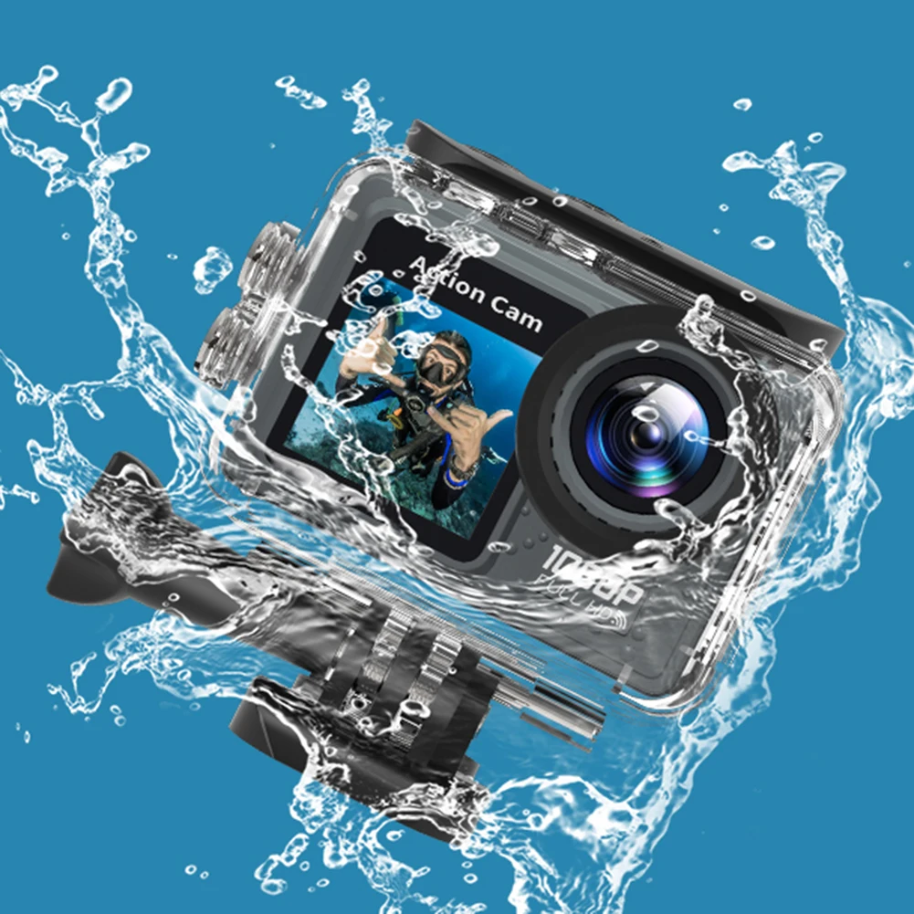 Recording Camera 30m Waterproof Exercise Video Recorder 120° Wide Angle Underwater Camera with Accessories Kit 2