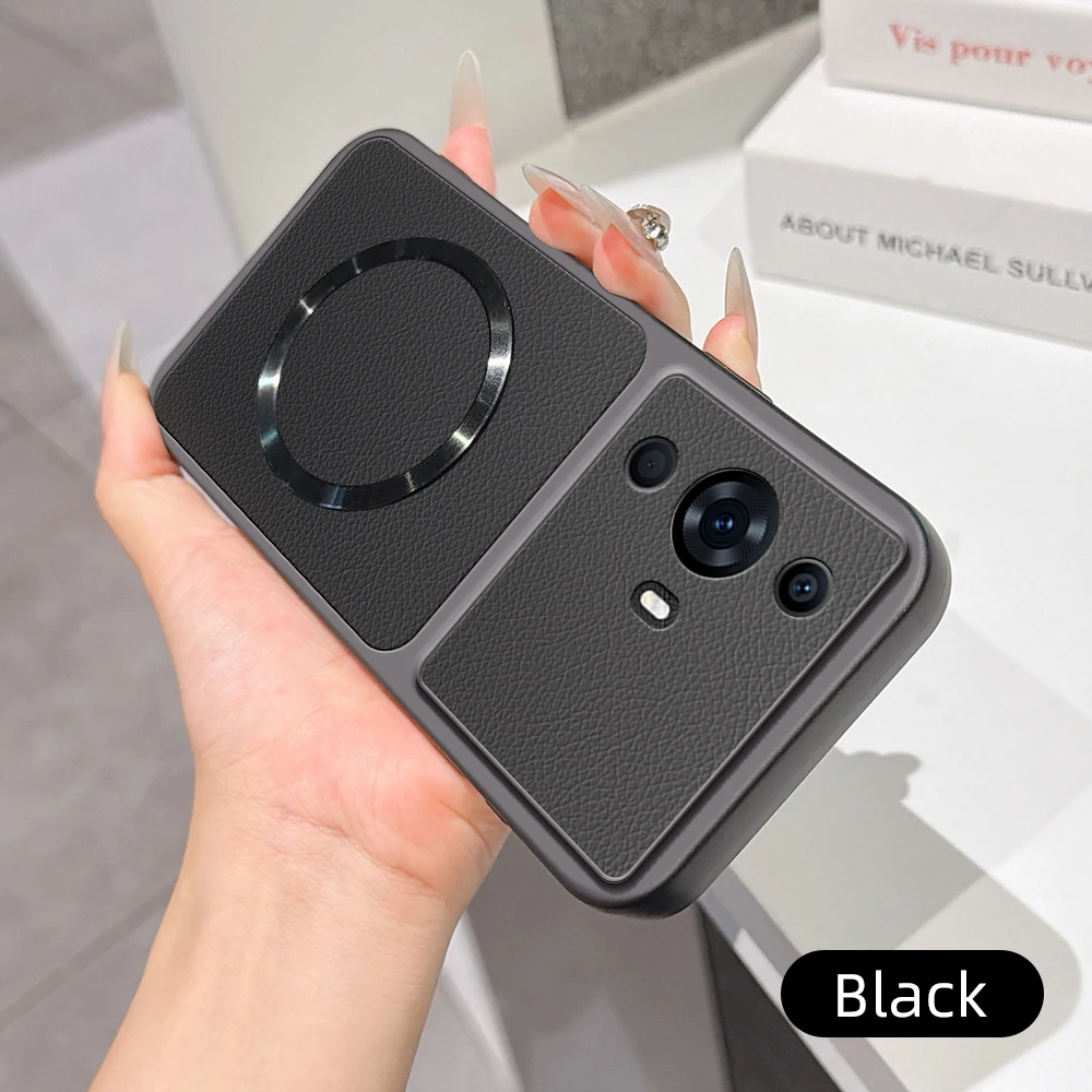 Luxury Leather Matte Magnetic Soft TPU Phone Case