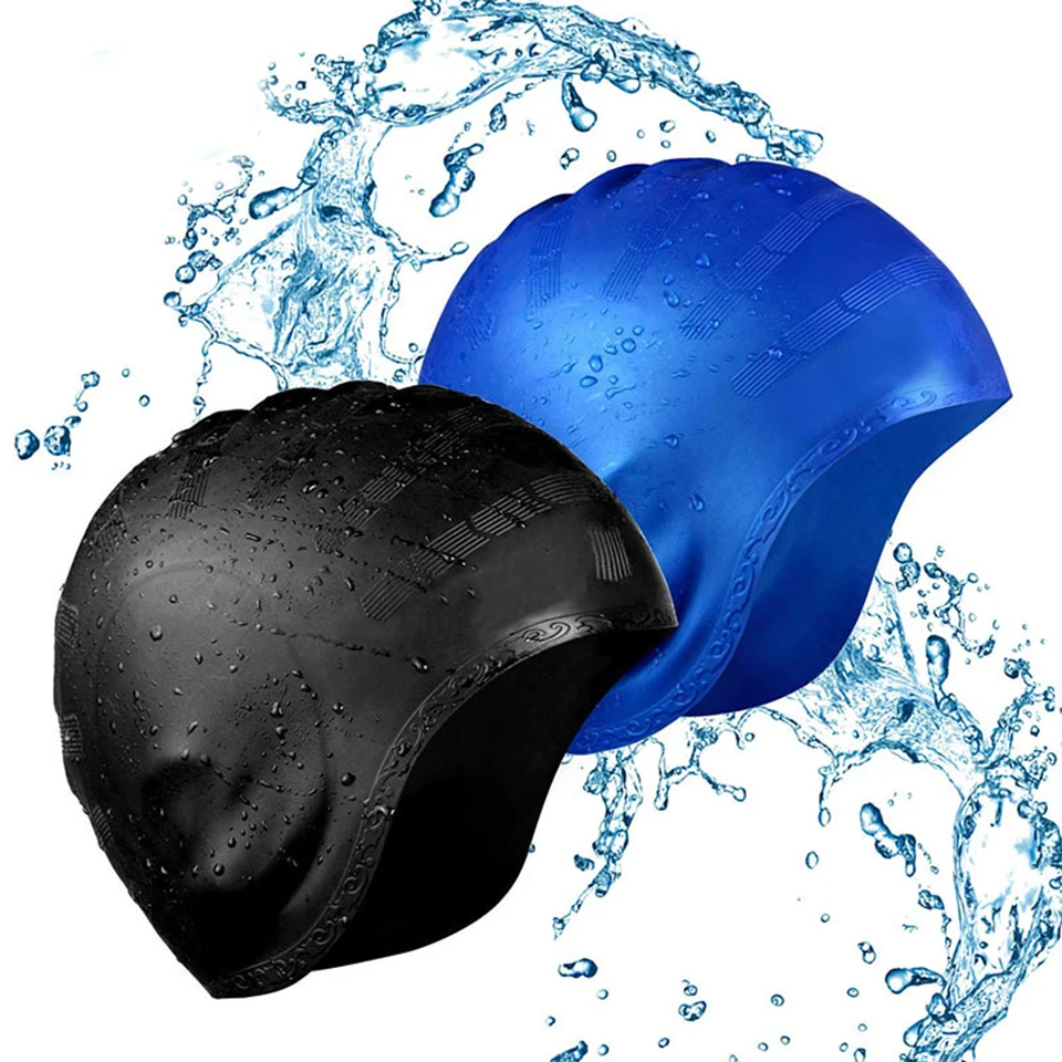 Swimming Cap Silicone Waterproof Swim hat for Men Women Adult Kids Long Hair Pool caps Diving swimming Equipment elastic Cap