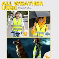 Gilet de sécurité pour enfants, vêtements réfléchissants pour enfants, formation, sport, protection scolaire, extérieur, bandes fluorescentes haute visibilité 4