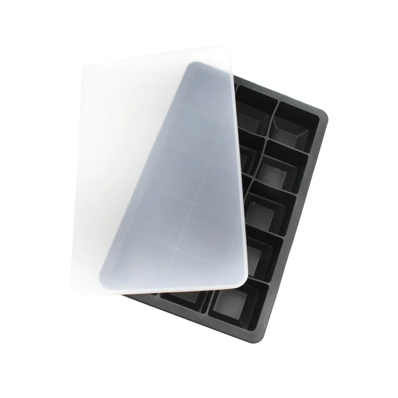 15 grid silicone ice grid creative home DIY ice block mold with cover ice making mold 4