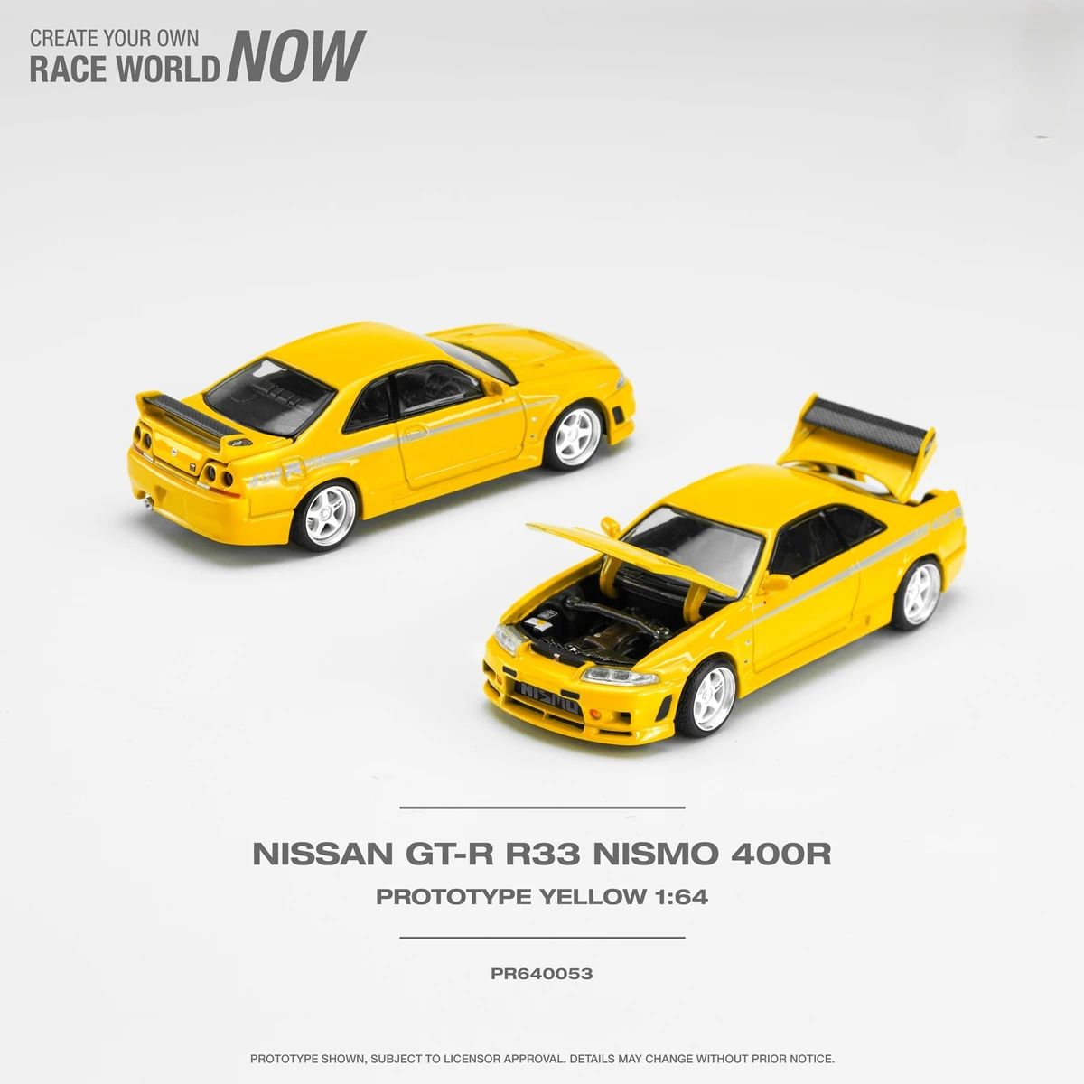 

**Pre-order ** XCarToys X POP RACE 1:64 Nismo 400R Speed Yellow Diecast Model Car