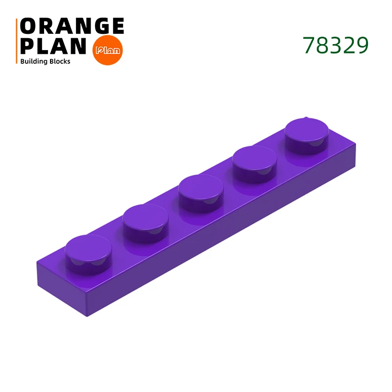 Vibrant Orange Building Plate 100g - Creative DIY Toy Assembly Parts