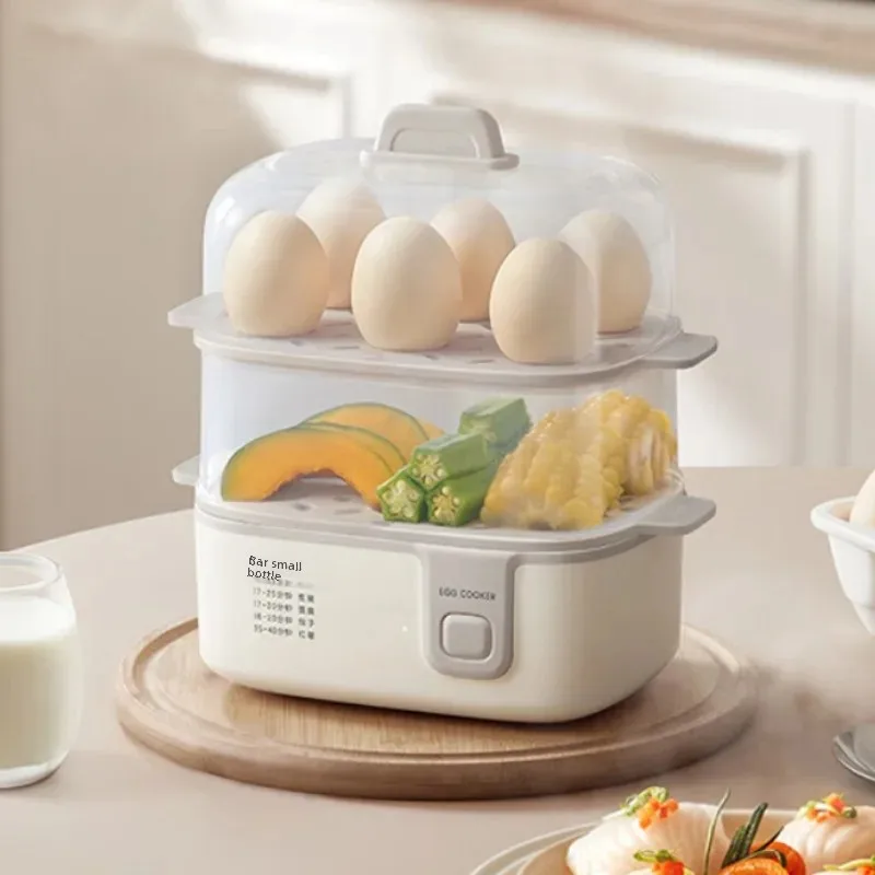 ZDQ-D12R3 Multifunctional Double Layer Small Bear Egg Boiler Home Use Egg Cooker Non-Automatic Power Interruption