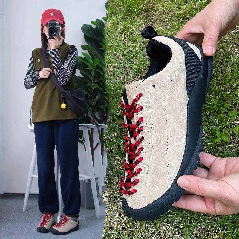 Mountain Climbing Casual Sneakers - Durable Microfiber Hiking Shoes