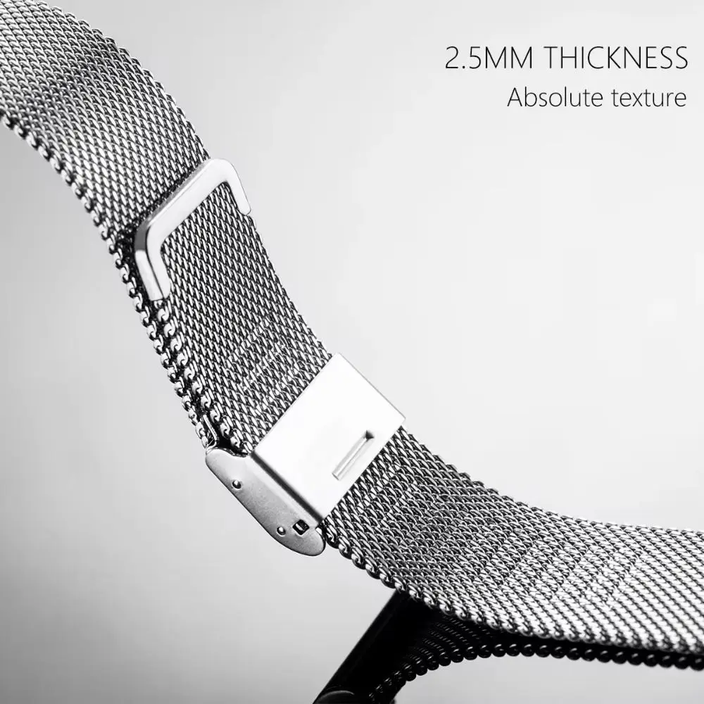Sleek Stainless Steel Smart Watch Strap - Premium Wrist Loop Bracelet