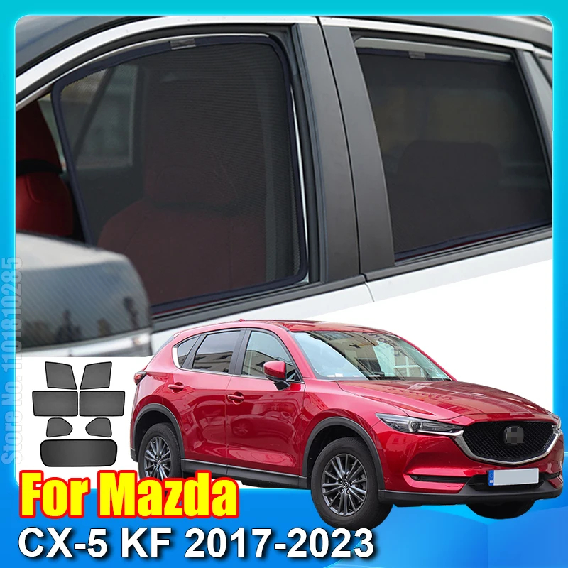 

Магнитный солнцезащитный козырек для Mazda CX-5 KF 2017-2023 CX5, автомобильный козырек, занавеска на лобовое стекло, заднее боковое стекло, солнцезащитный козырек