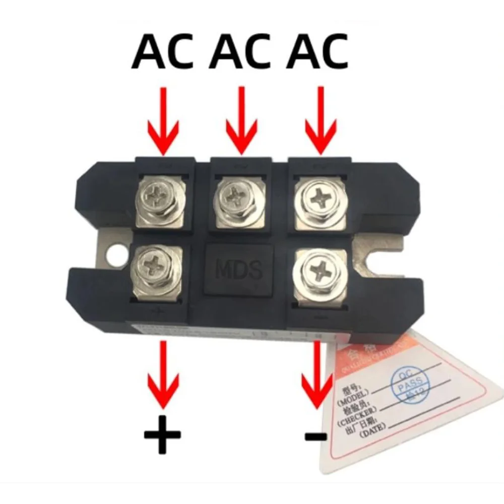 1 Pcs High Power Bridge Rectifier 100A Single Phase Diode Bridge Rectifier 4 Terminal 1600V Diode Module