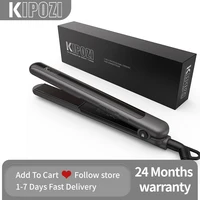 KIPOZI Straightening Iron Ceramic Hair Straightener Adjustable Temperature 2 In 1 Fast Heating Flat Iron 9 Temps LCD Safety Lock 1