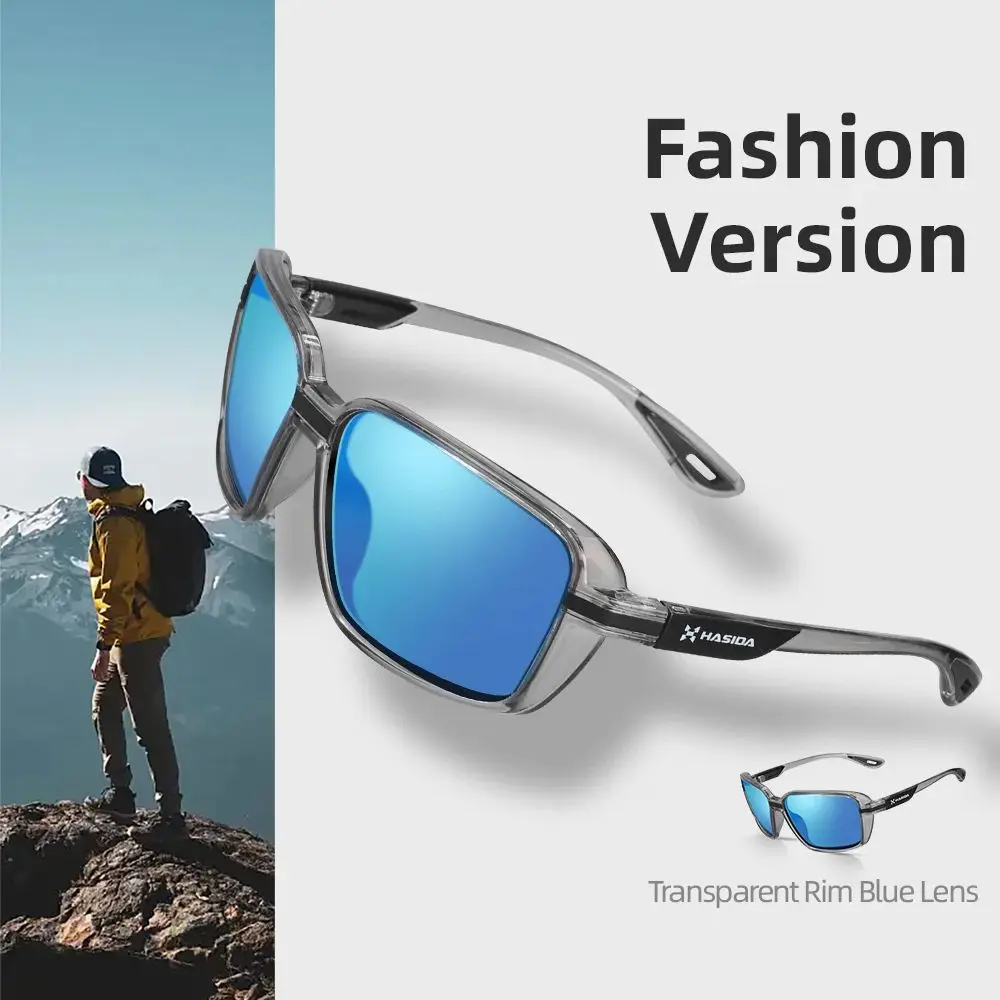 HASIDA Polarizer Anti-Glare Fishing Glasses with Lotus Leaf Coating and Silicone Legs