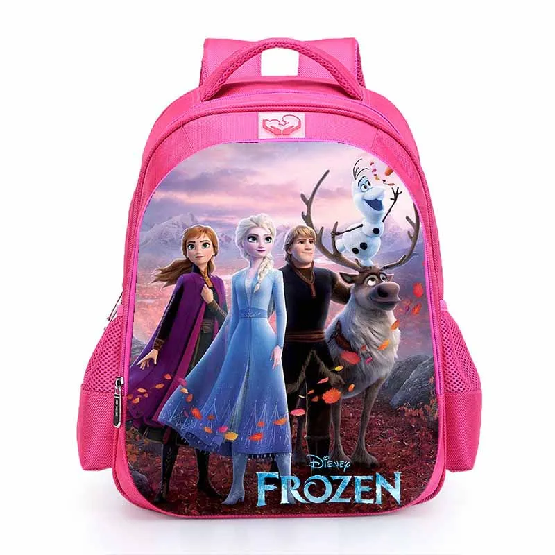 16 Inch Disney New Frozen Schoolbag Kids Girl Elsa Anna Bookbag Mochila Children Double Shoulder School Bags Cartoon Backpack