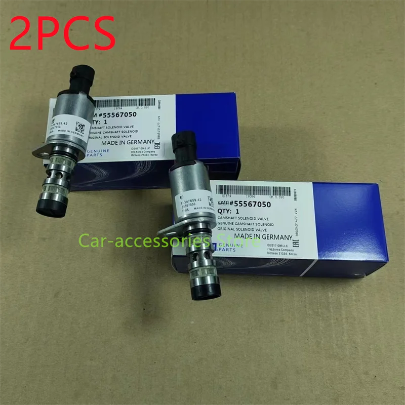 Camshaft Cam Control Solenoid Valve 2PCS 55567050 For Chevrolet Cruze Sonic Trax Orlando Vauxhall Opel Astra Zafira vvt camshaft adjuster timing gear