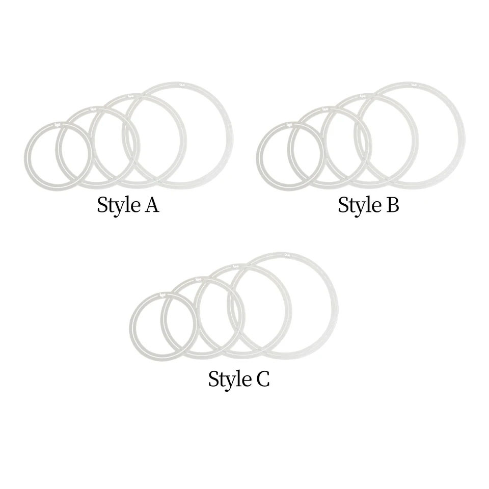 4-teiliges Drum Mute Set – Schalldämpfungsringe Für Snare & Tom (10\"–16\") In Weiß