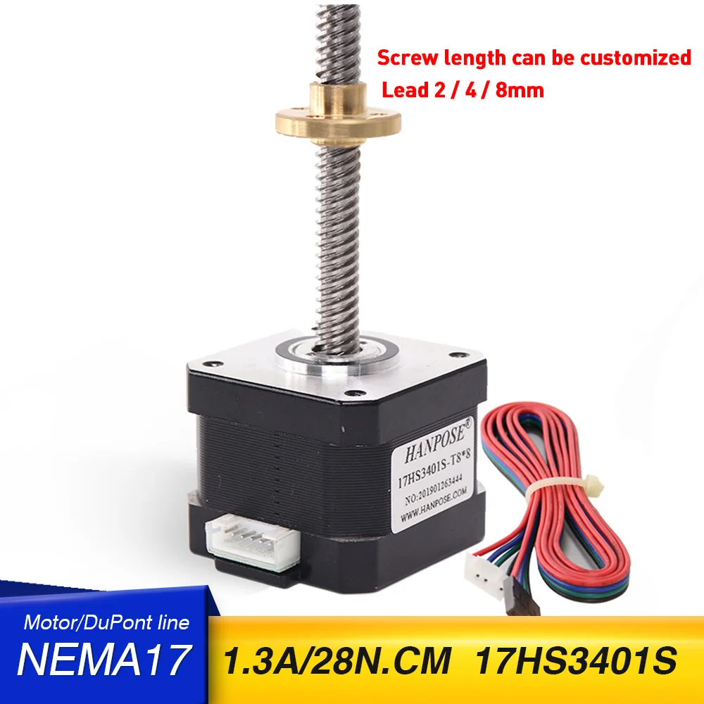 Moteur Pas à Pas Nema 17 - 42x48mm, 12V, 1.8°, Pour Imprimante 3D Creality CR-10, Ender 3 - Avec Câble Et Accouplement