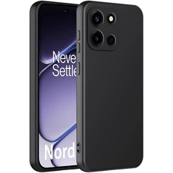 Ultra Thin Soft TPU Clear Shockproof Camera Protection Case Cover for OnePlus Nord 6 (Black)