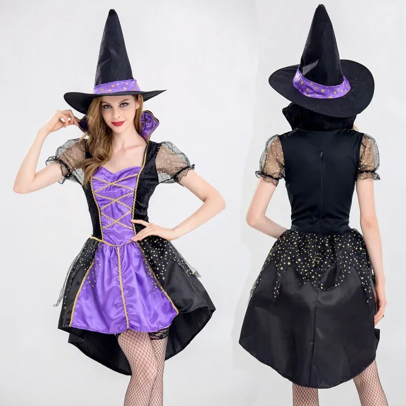 

Halloween Witch Costumes Christmas Carnival clothing Fantasia Infantil Adult Fairy Costume Vampire Cosplay Party Dress