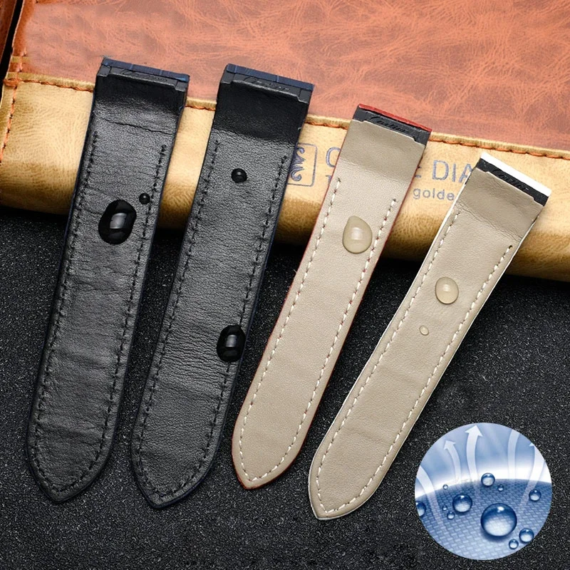 Premium Leather Watch Strap with Folding Buckle - Available in 20mm and 23mm
