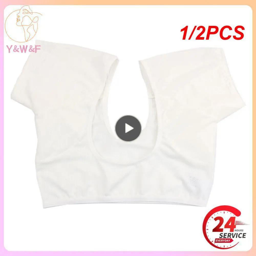 

1/2PCS Washable Underarm Armpit Sweat Pads T-shirt Shape Sweat Pads Reusable Perfume Absorbing Guards Shield Desodorante for