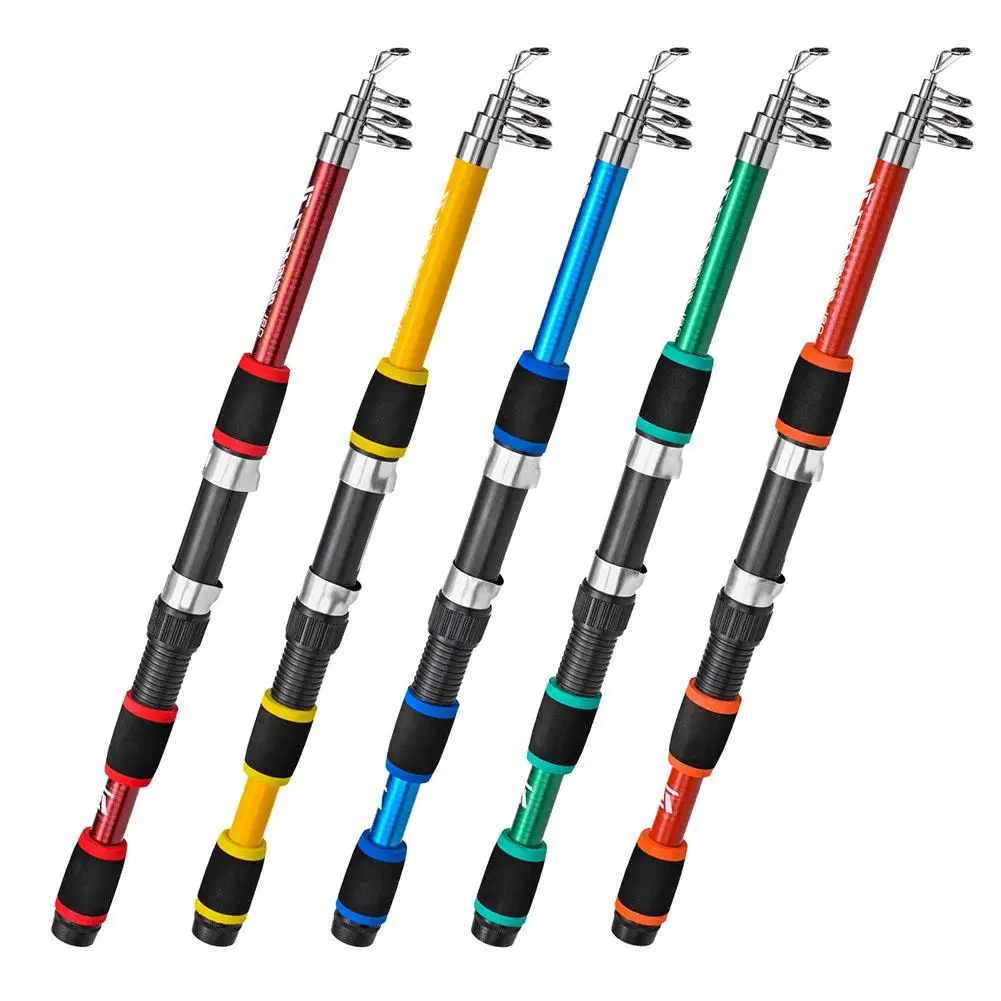 1.8m Telescopic Spinning Fishing Rod With Tangle-free Guides