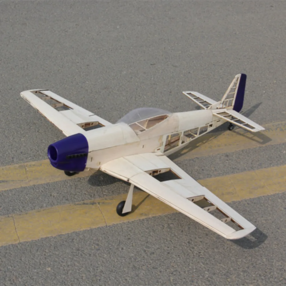 

R C Plane P51 Mustang Laser Cut Balsa Wood Airplane Kit Frame Wingspan 1010mm Model Building Kit