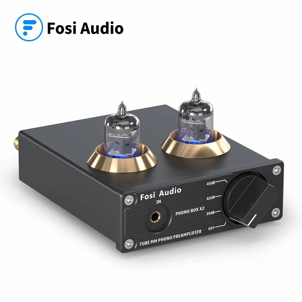 Fosi Audio Phono Preamp for Turntable Phonograph Preamplifier Mini Stereo HiFi Vacuum Tube Amplifier Box X2 For DIY |