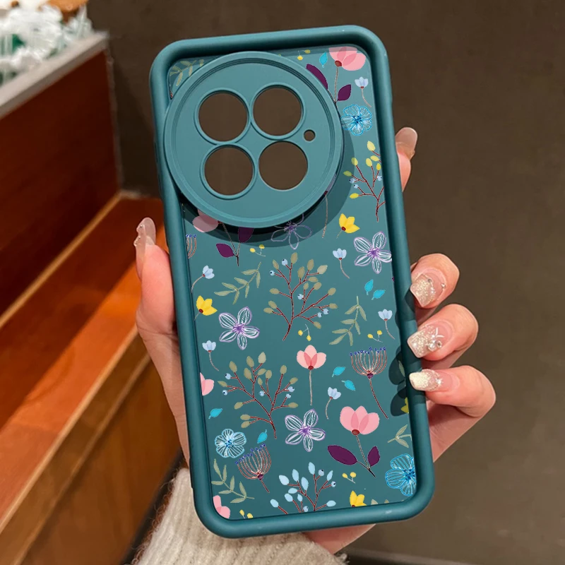 Luxury Floral Print Shockproof Silicone Phone Case with Bumper Protection