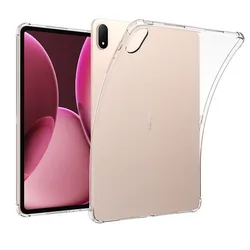 Clear Soft TPU Tablet Back Cover with Shockproof Airbags - Fits 13.2 Tablets for Oppo Pad 4 Pro 13.2 (Clear)