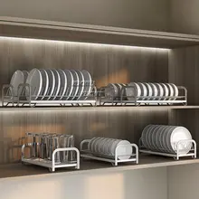  Stainless Steel Dish Drying Rack Kitchen Cabinets Storage Organizer Spice Rack Holder for Cup Chopsticks Spoon Fork Organizer 