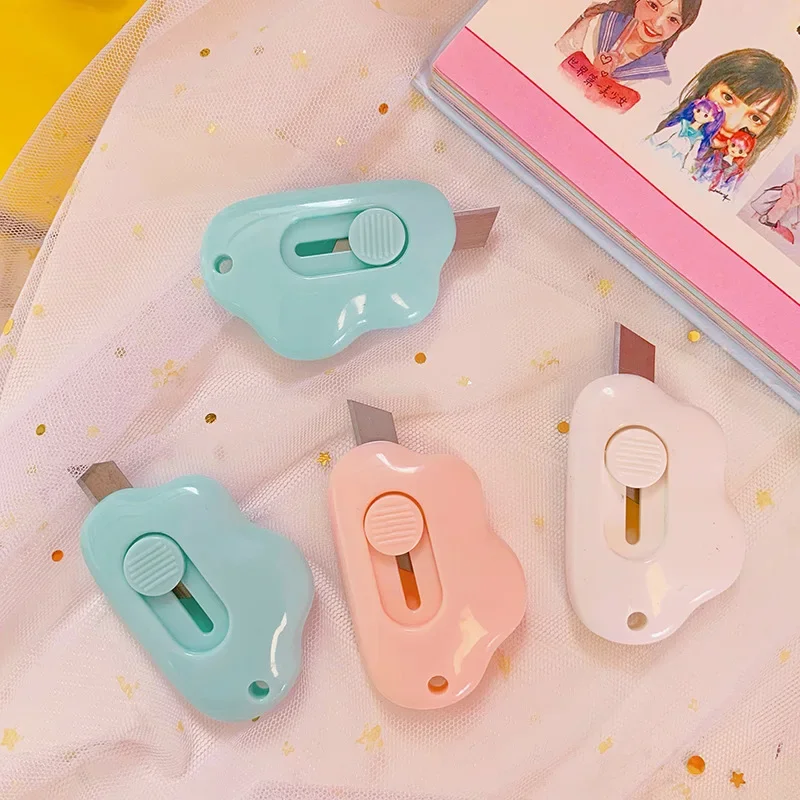 1PC Japanese Cloud Shape Mini Portable Utility Knife Paper Express Unpacking Envelope Office Cutting Paper Art Cutter Stationery
