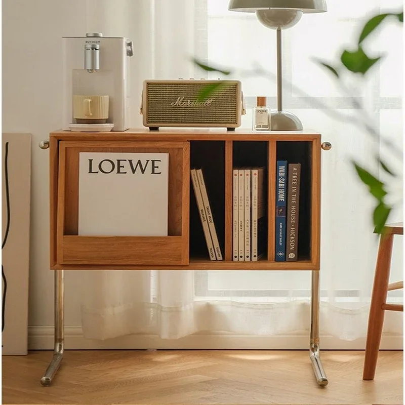 Portariviste Vintage In Legno Massello Vanity Coffee Elegante Cubo Libri In Piedi Libreria Scrivania Libreria Mobili Industriali