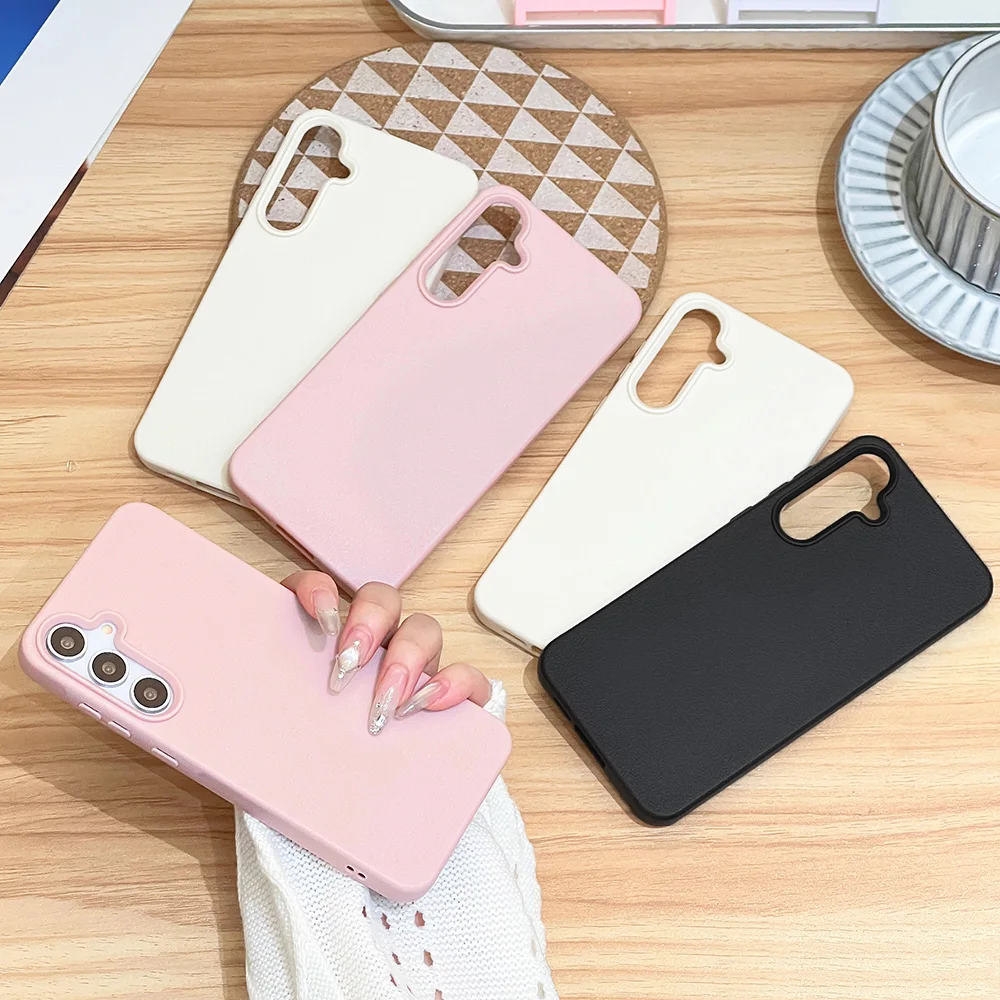 Matte Solid Color Leather Shockproof Phone Case - Soft Protective Cover