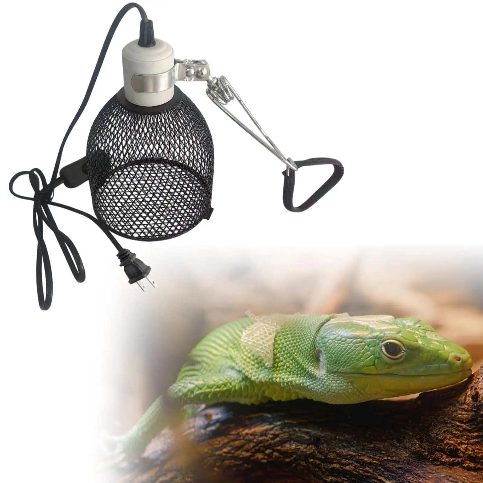 Reptile Heating Lampshade 5.5inch 160W Heater Guard for Pet Snake Amphibians
