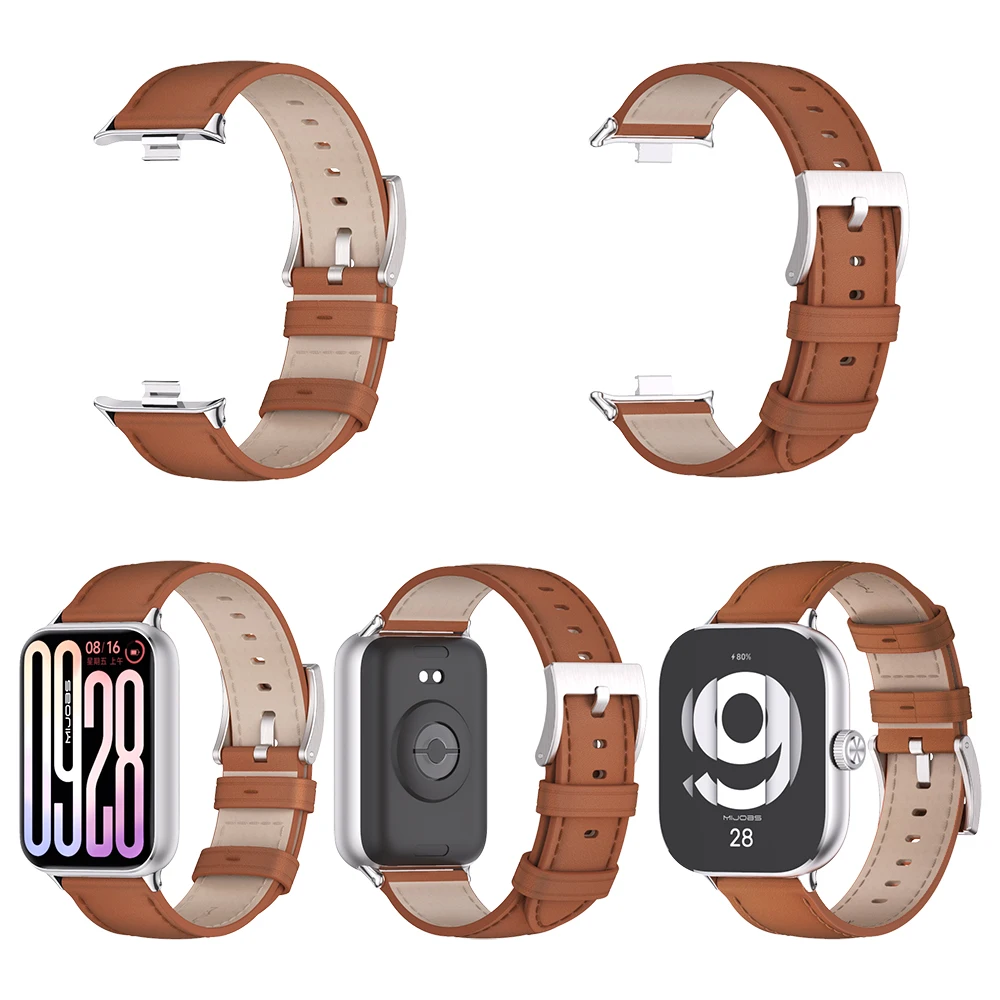Premium Leather Strap for Mi and Redmi Watches - Elegant Wristband Accessories