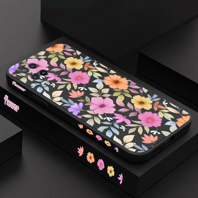 Colorful Flower Silicone Phone Case Cover