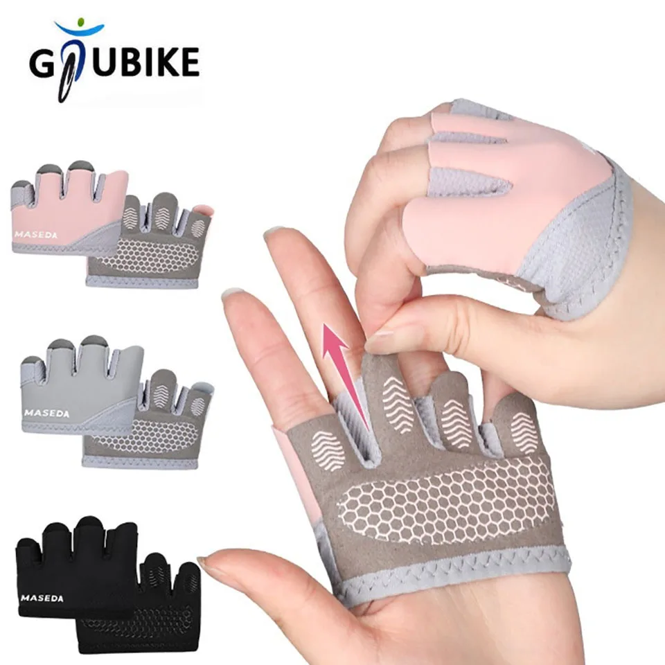 GTUBIKE 1 Pair Small Lightweight Four-Finger Workout Gloves – Non-Slip Grip for Fitness, Weightlifting & Training for Women Men