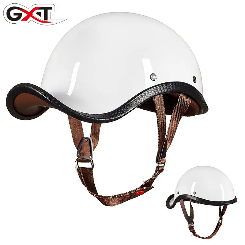 Gxt Retro Scoop Motorcycle Helmet Half Face Casco Moto Summer Jet Scooter Motorbike Riding Lightweight Safety Helmet Breathable