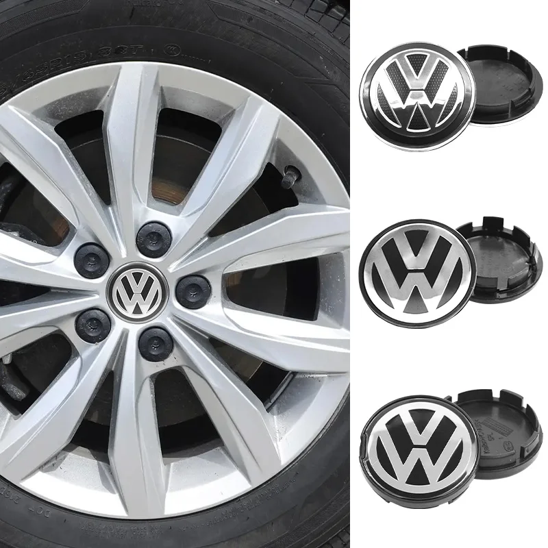 Centre de roue de voiture, 55mm 65mm, 4 pièces, capuchons de moyeu de jante pour Volkswagen VW Golf 4 5 6 Passat Jetta Beetle CC Bora Polo Touareg Tiguan