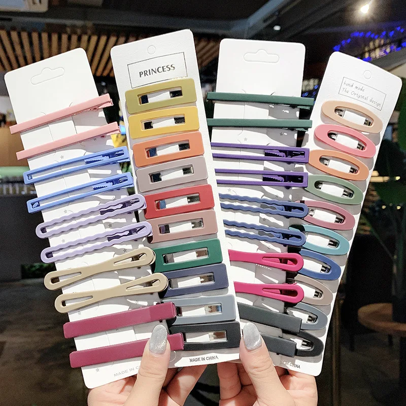 10Pcs/Set Girl Hair Clips Kid Cute Colorful Hairpins Water Droplets Bangs Barrette Headdress Hairs BB Clip Hairpin hair accessories