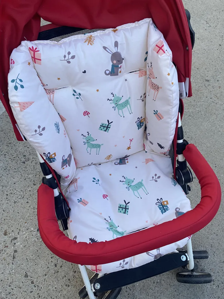 Description Picture 4 of itemNew Baby Stroller Seat Cushion Kids Highchair Cotton Pad Pushchair Car Cart High Chair Trolley Mat for Baby Stroller Accessories